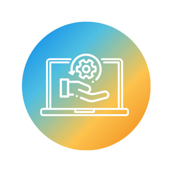 Icono de servicios y gestión digital